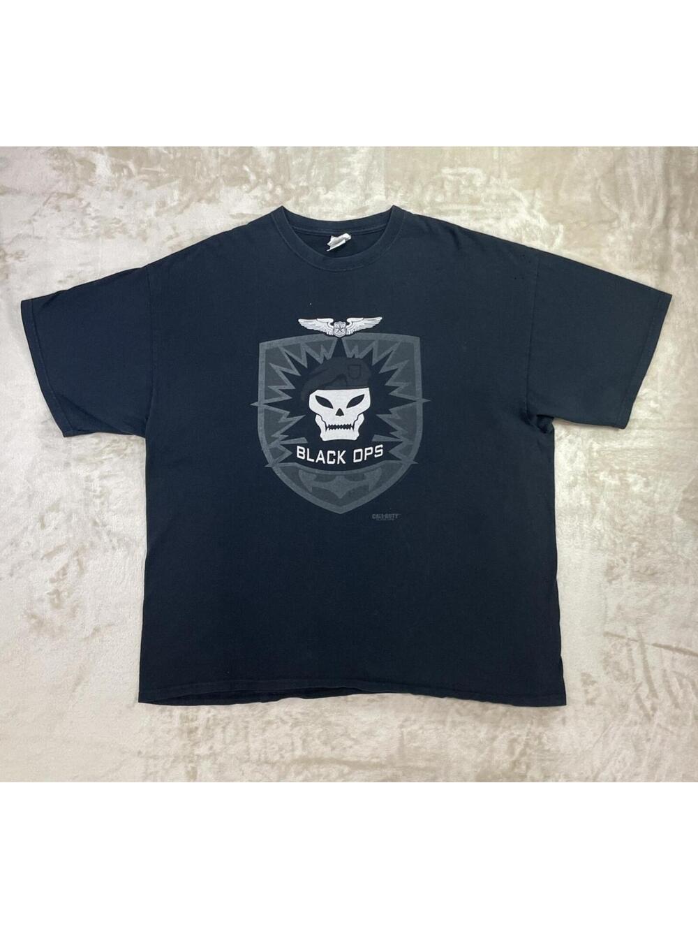 Call Of Duty Black Ops Shirt Black Skull Military Promo Video Game Y2K Mens 2XL